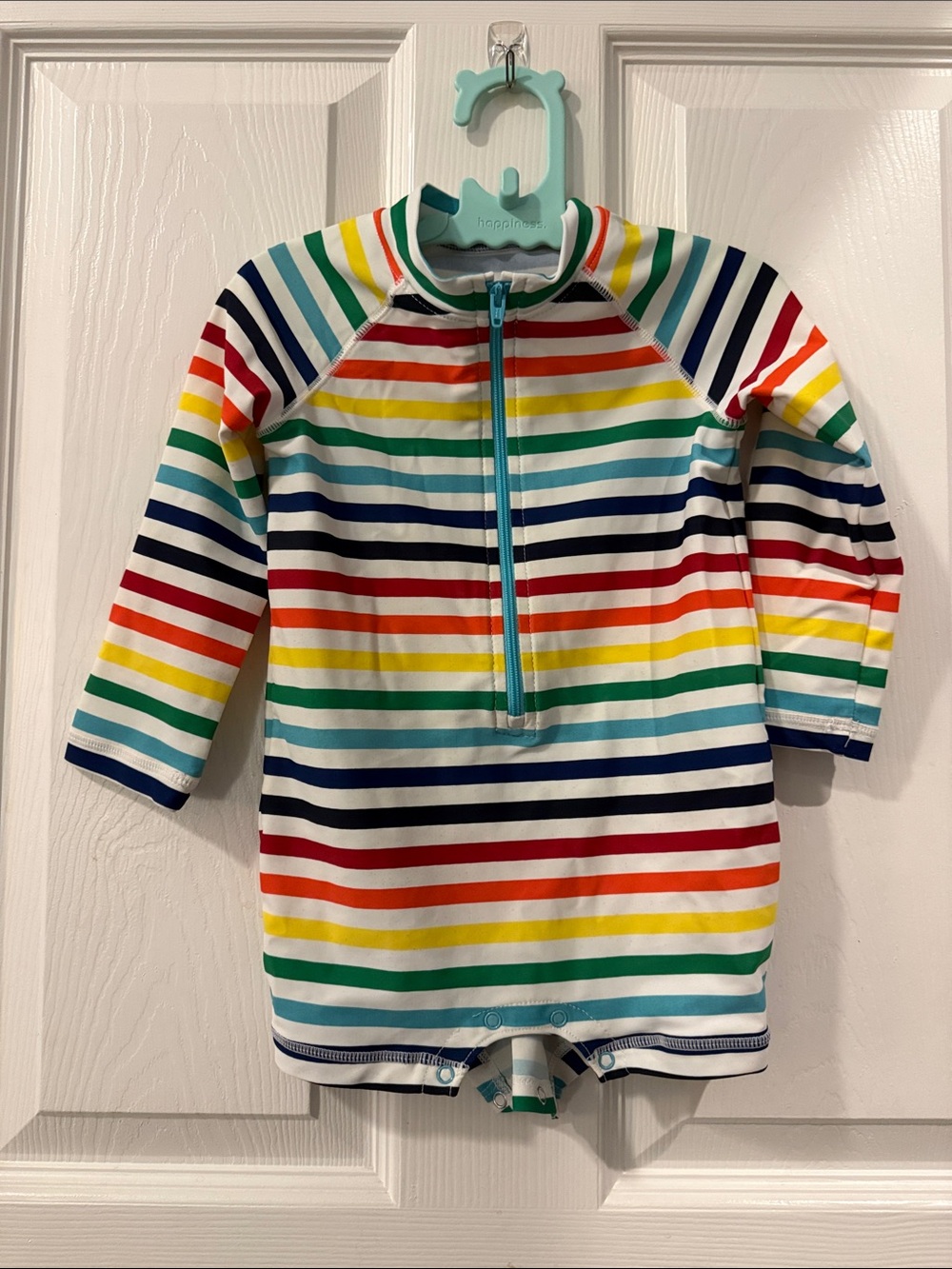 Primary Baby Rainbow Stripe Swim Rashguard